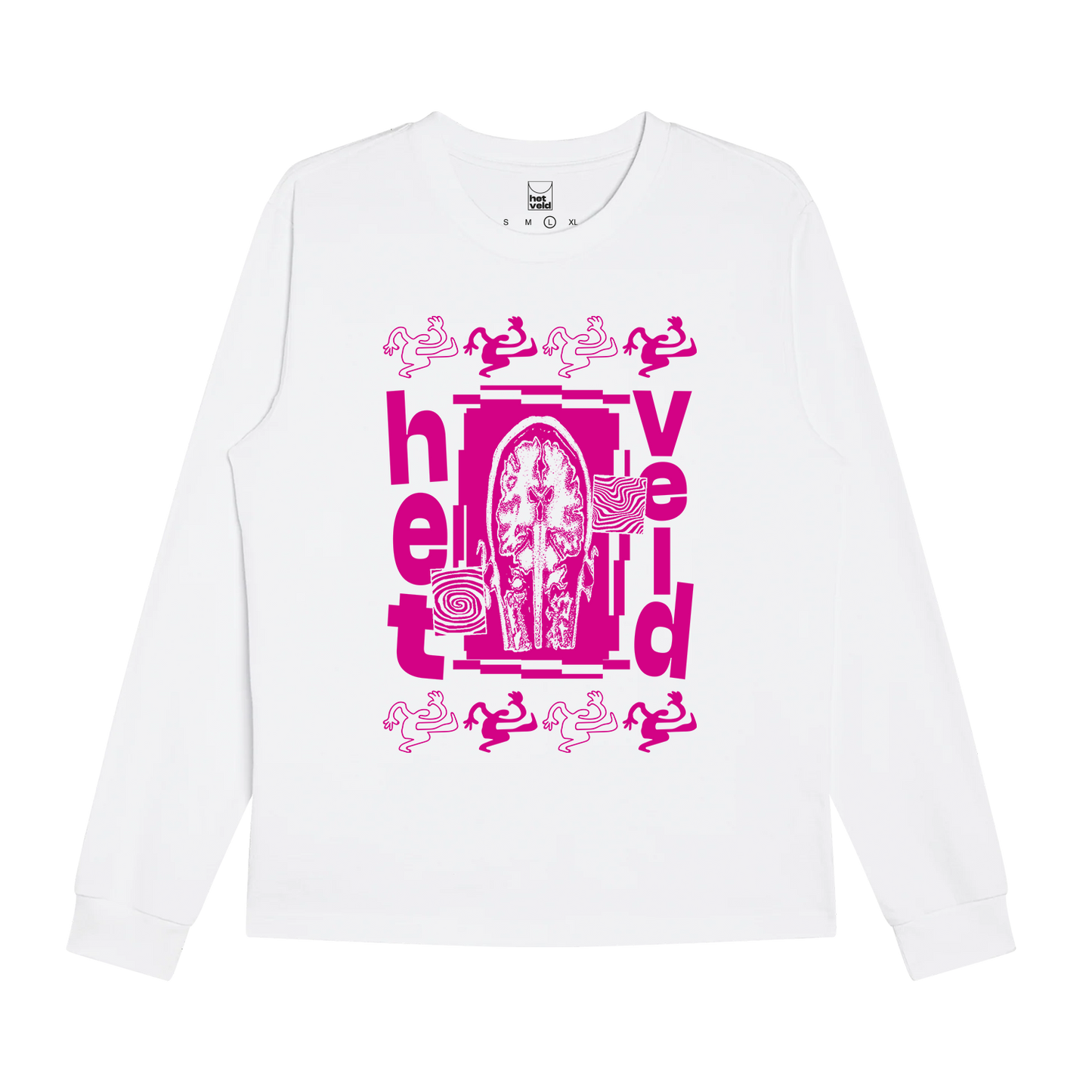 het veld Brain Washed Longsleeve White